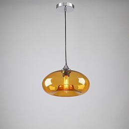 Característica moderna 1 pingente de luz com cúpula de vidro transparente