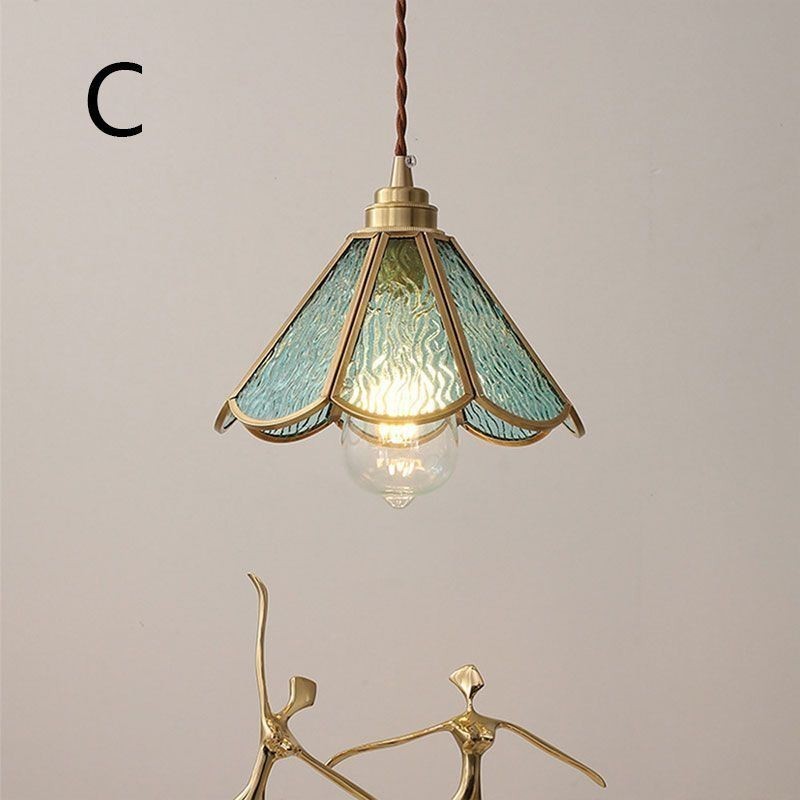 Mini Luminária Pendente de Vidro Moderna e Simples Luminária de Teto de Vidro