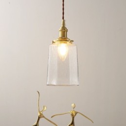 Luminária pendente de vidro minimalista moderna Luminária de teto decorativa