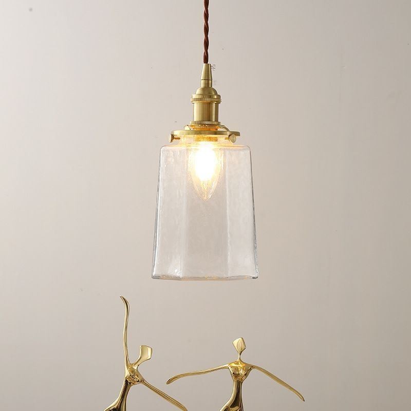 Luminária pendente de vidro minimalista moderna Luminária de teto decorativa