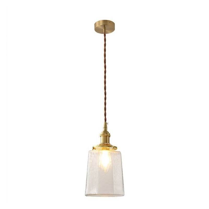 Luminária pendente de vidro minimalista moderna Luminária de teto decorativa