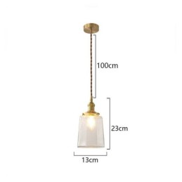 Luminária pendente de vidro minimalista moderna Luminária de teto decorativa