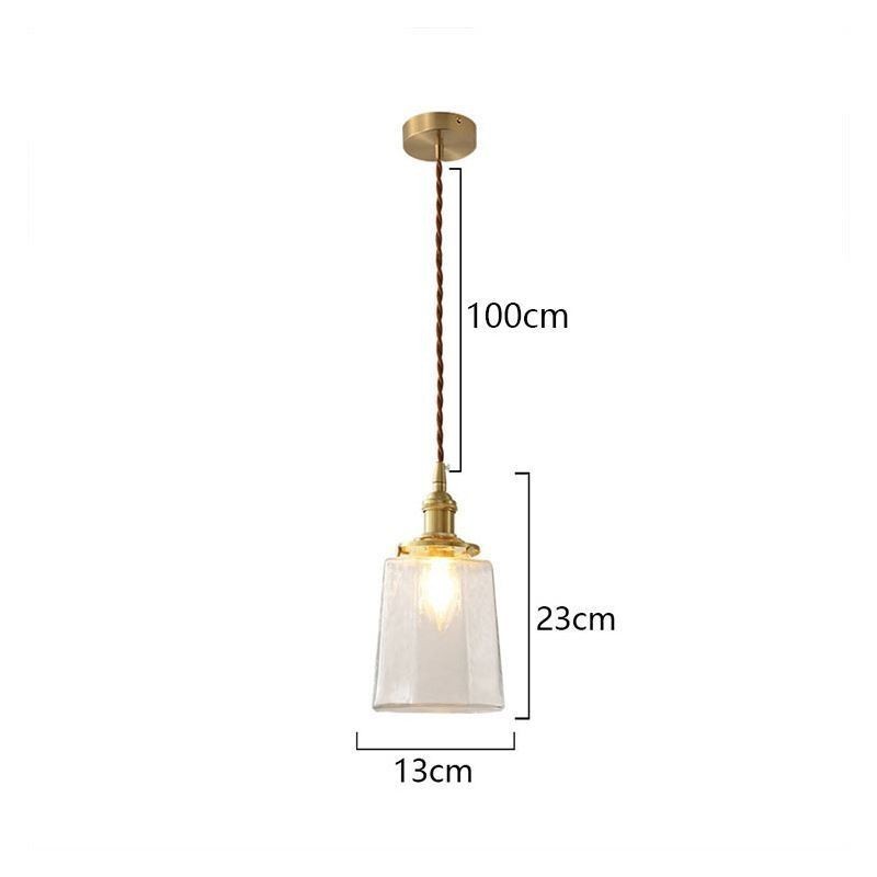 Luminária pendente de vidro minimalista moderna Luminária de teto decorativa