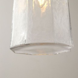 Luminária pendente de vidro minimalista moderna Luminária de teto decorativa