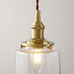 Luminária pendente de vidro minimalista moderna Luminária de teto decorativa