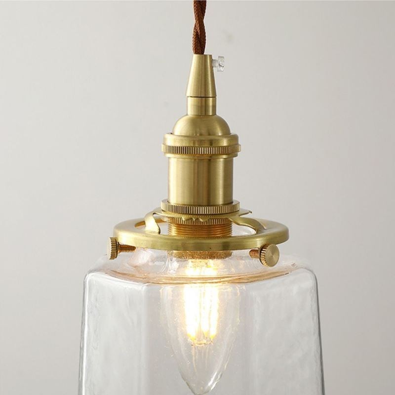 Luminária pendente de vidro minimalista moderna Luminária de teto decorativa