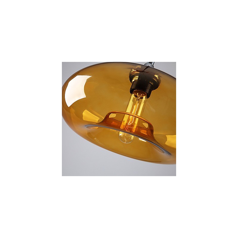 Característica moderna 1 pingente de luz com cúpula de vidro transparente
