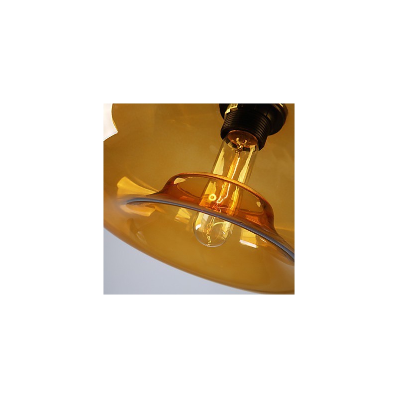 Característica moderna 1 pingente de luz com cúpula de vidro transparente