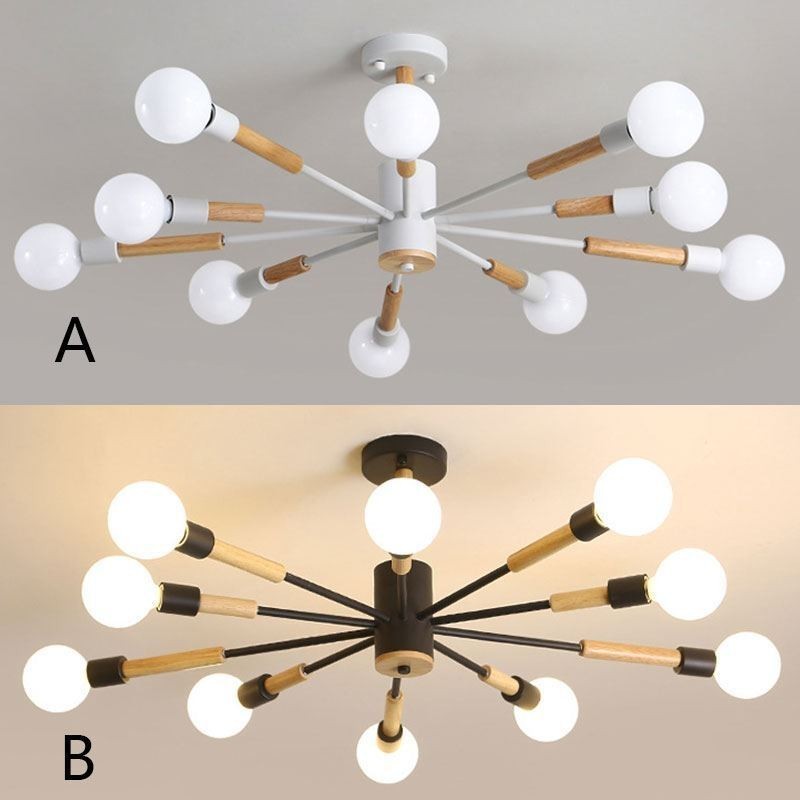 Luminária pendente nórdica criativa Luminária pendente de tronco de feijão mágico