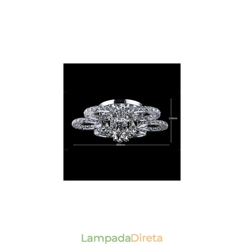 Moderno Contemporâneo Cristal Cromado Metal Montagem Embutida