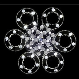 Moderno Contemporâneo Cristal Cromado Metal Montagem Embutida