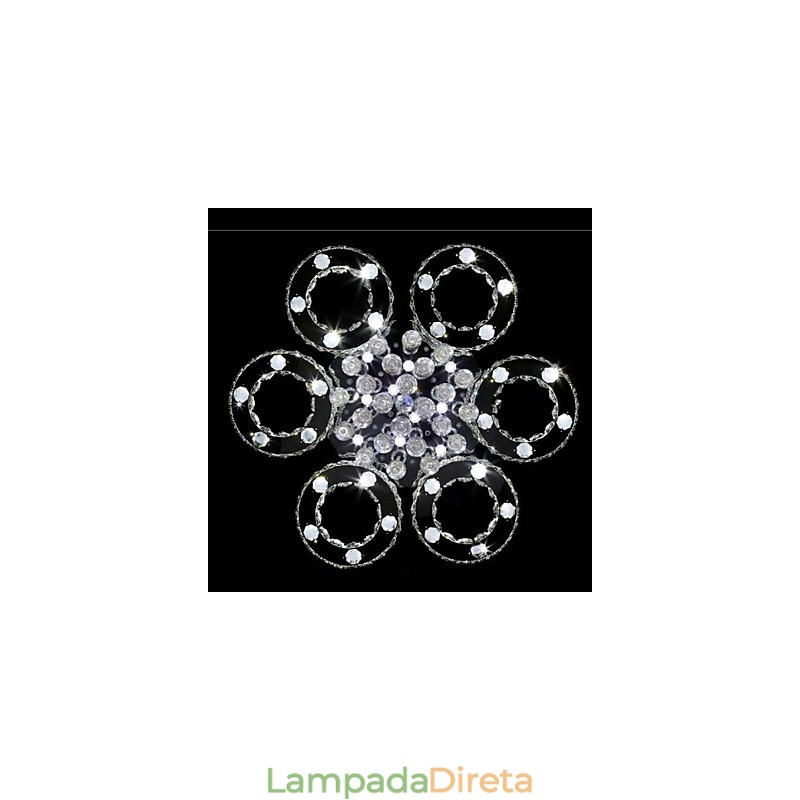 Moderno Contemporâneo Cristal Cromado Metal Montagem Embutida