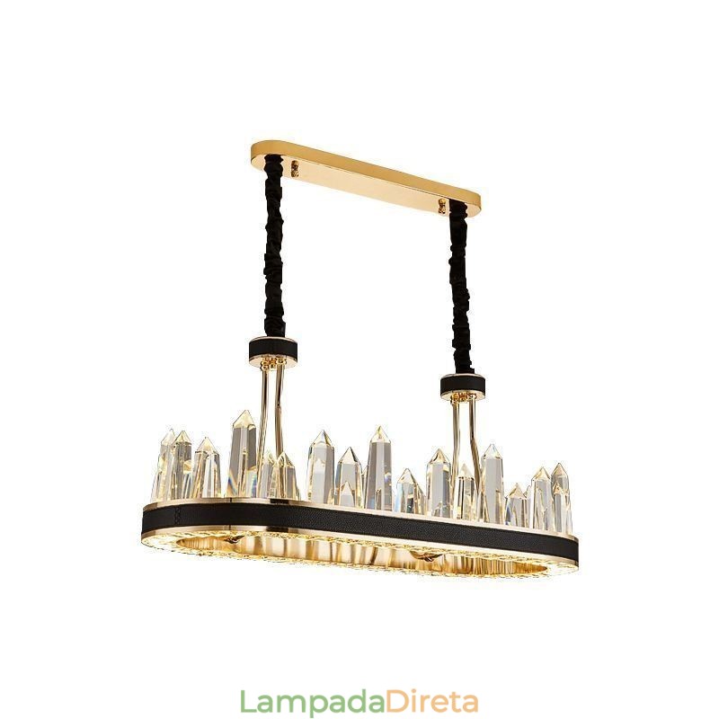 Luminária pendente de cristal contemporânea Luminária de teto de cristal