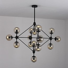 Lustre 15 Luzes Bola De Vidro Luzes Retro Ao Ar Livre Garagem Metal