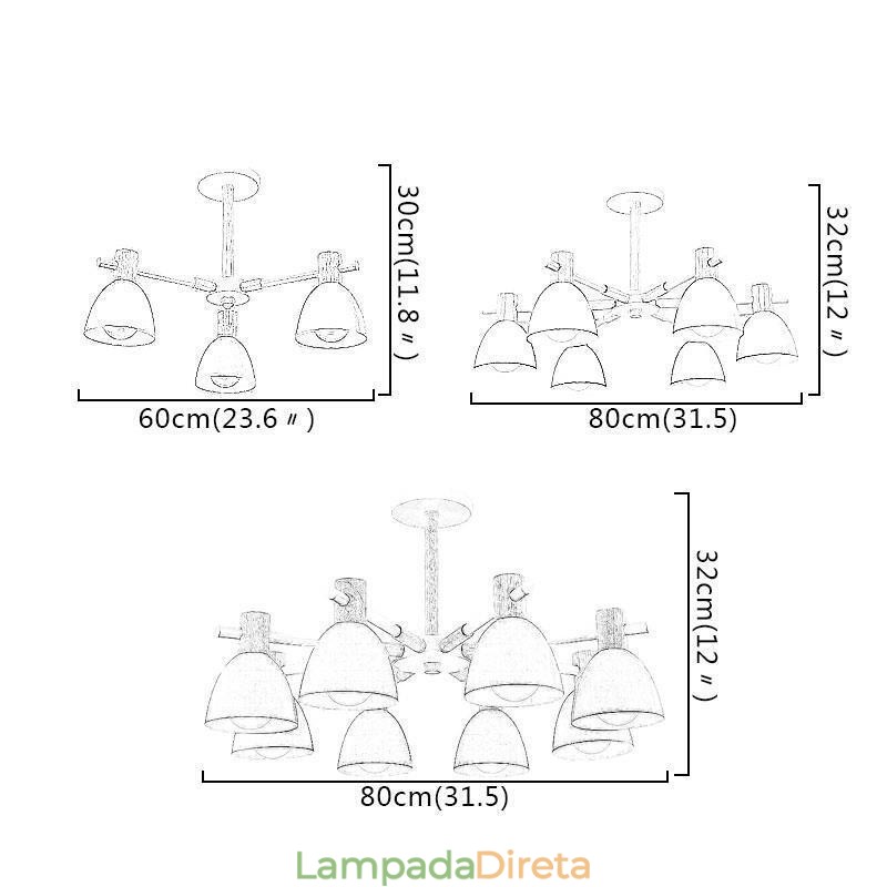 Luminária pendente moderna e simples de macaron Iluminação criativa de madeira