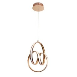 Luminária pendente minimalista moderna com torção circular única e luminária de ilha