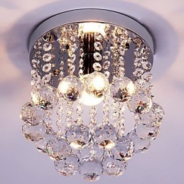 Lustre moderno estilo mini cristal K9 de montagem embutida
