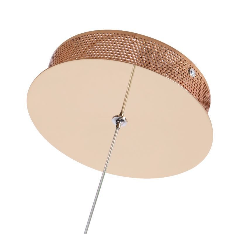Luminária pendente minimalista moderna com torção circular única e luminária de ilha