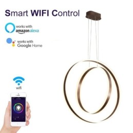 Luminária pendente nórdica em acrílico em formato de anel