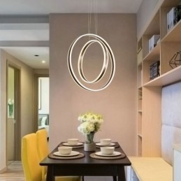 Luminária pendente nórdica em acrílico em formato de anel