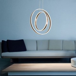 Luminária pendente nórdica em acrílico em formato de anel