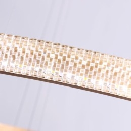 Luminária pendente moderna acrílica 3 anéis lâmpada 80+60+40cm