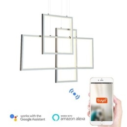 Luminária pendente nórdica Luminária pendente quadrada geométrica