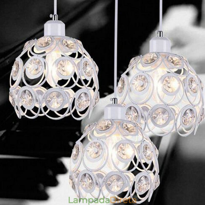 Ideias de ilha para luminária pendente de ferro com cristal oco