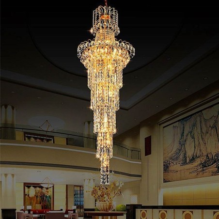 Lustre de cristal europeu com pingente longo Lustre de cristal europeu com pingente longo