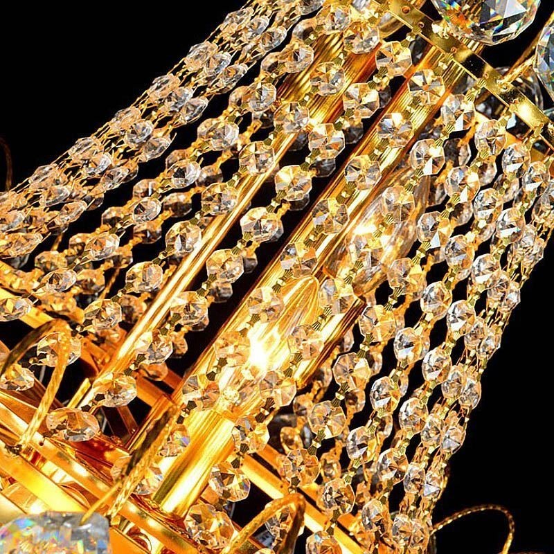 Lustre de cristal europeu com pingente longo