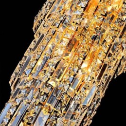Lustre de cristal europeu com pingente longo