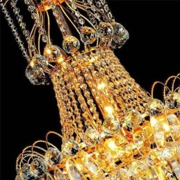 Lustre de cristal europeu com pingente longo