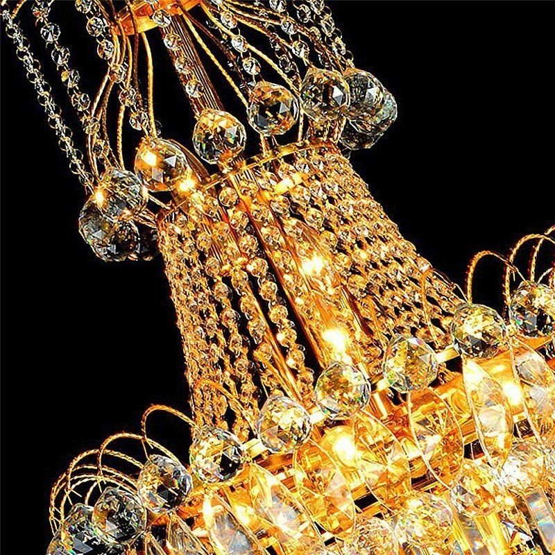 Lustre de cristal europeu com pingente longo