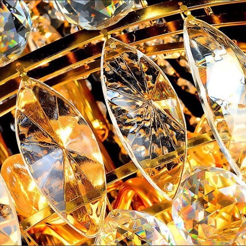 Lustre de cristal europeu com pingente longo