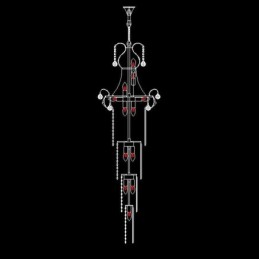 Lustre de cristal europeu com pingente longo