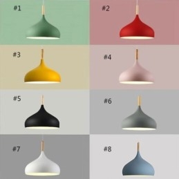 Luminária pendente moderna de alumínio Macaron Lamp Home Luz ajustável