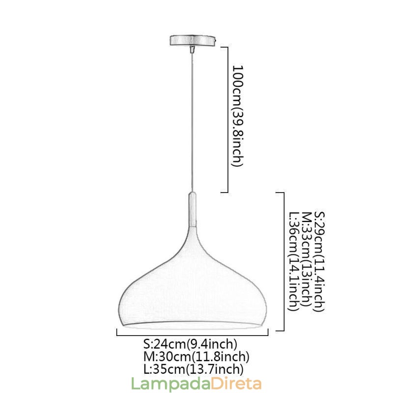 Luminária pendente moderna de alumínio Macaron Lamp Home Luz ajustável