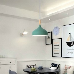 Luminária pendente moderna de alumínio Macaron Lamp Home Luz ajustável