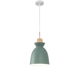 Luminária pendente nórdica cúpula de metal macaron cores lâmpada luz