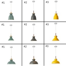 Luminária pendente nórdica cúpula de metal macaron cores lâmpada luz