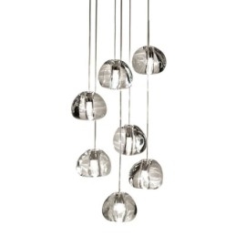 Luminária pendente moderna de cristal, abajur de cristal exclusivo, escada duplex