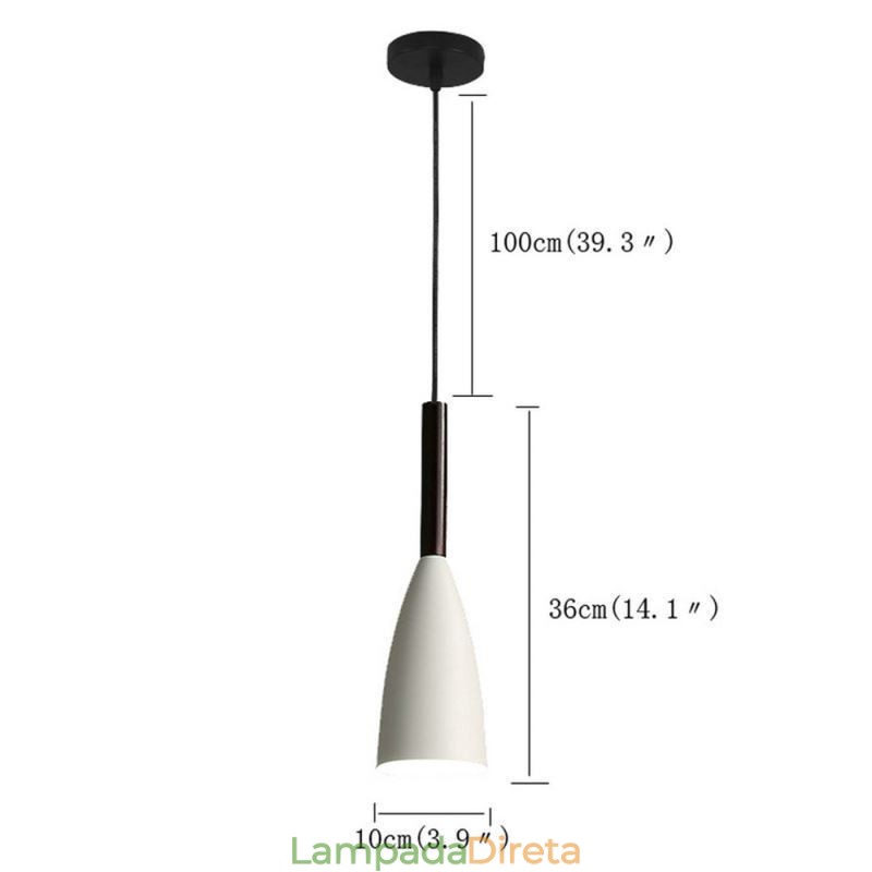 Luminária pendente moderna, design especial e simples, lâmpada de luz