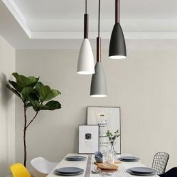 Luminária pendente moderna, design especial e simples, lâmpada de luz