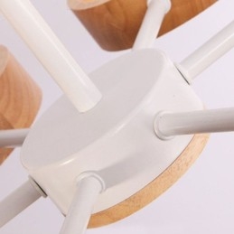 Luminária pendente de madeira única nórdica