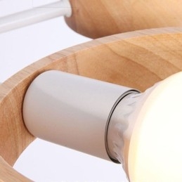 Luminária pendente de madeira única nórdica