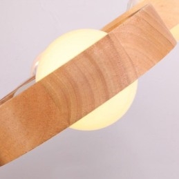 Luminária pendente de madeira única nórdica