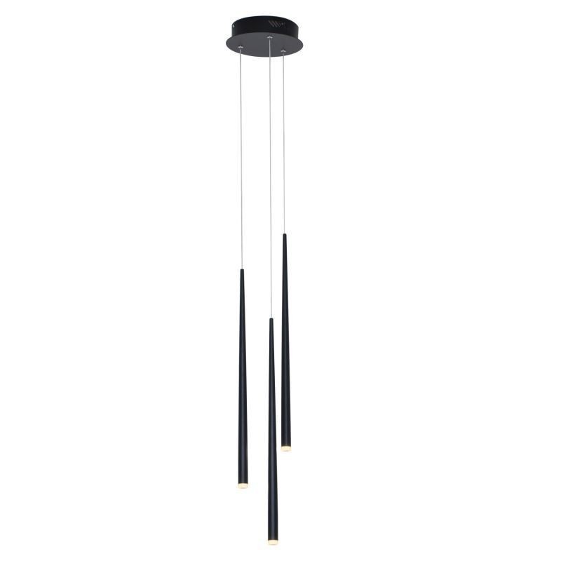 Luminária pendente moderna e simples em formato de cilindro, luminária de chuva de meteoros