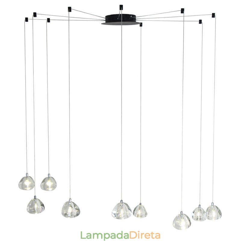 Lustre de cristal moderno com pingente de luz, luminária para iluminação doméstica