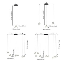 Lustre de cristal moderno com pingente de luz, luminária para iluminação doméstica