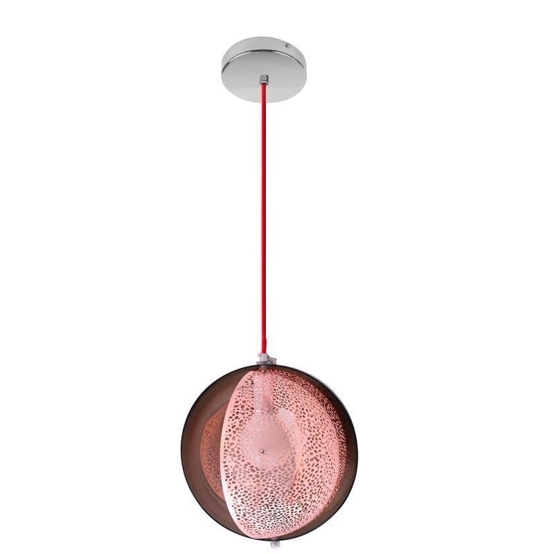 Moderno Rose Gold Pendant Light Half Round Glass Lamp Abajur Luz Decorativa Café